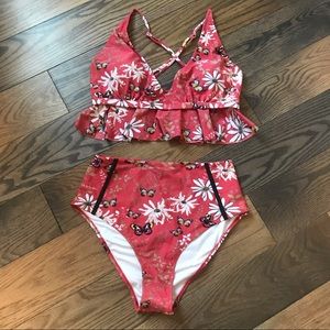 NEW Size Large Cupshe high-waisted bathing suit